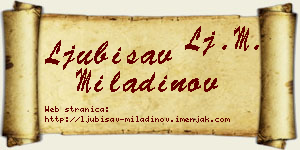 Ljubisav Miladinov vizit kartica